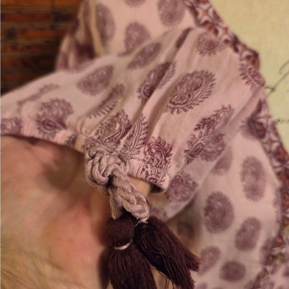 Cost Plus World Market Lavender Paisley V-Neck Tunic - Picture 5 of 5